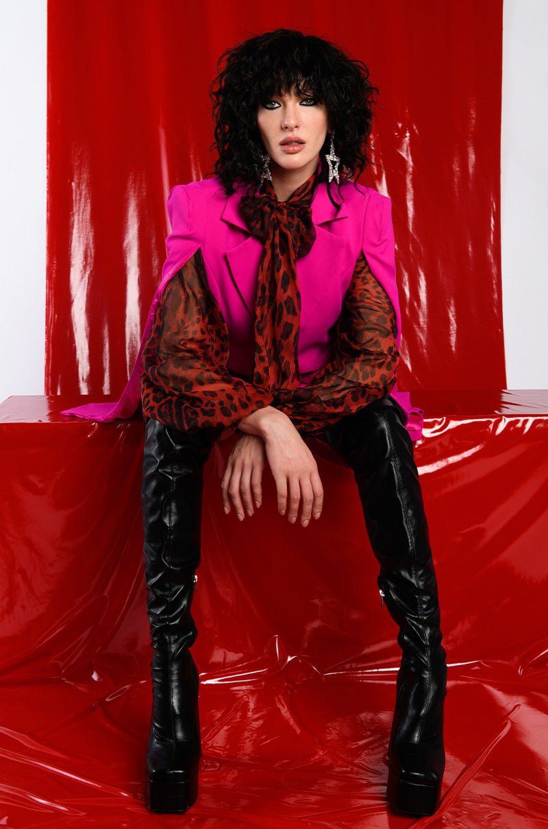 A LA MODE MINI BLAZER DRESS