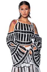 A TIMELESS BEAUTY CHIFFON LONG SLEEVE BLOUSE