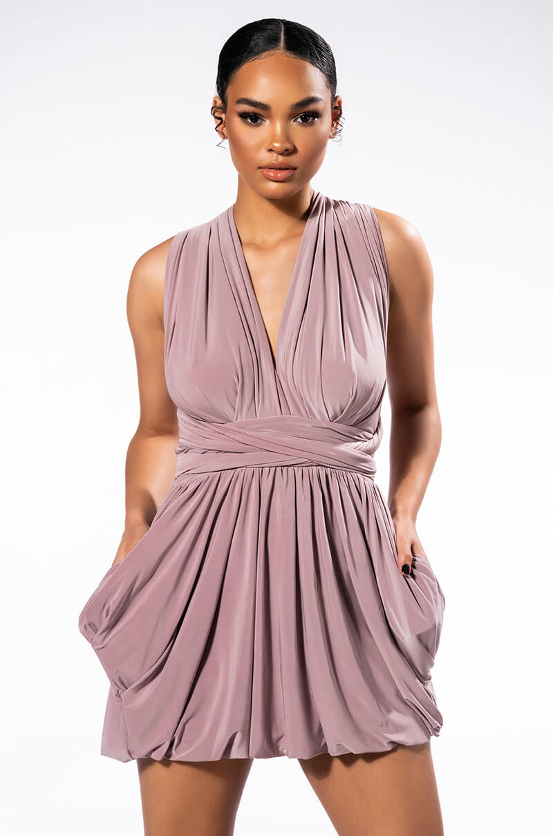 ABOUT TIME SLEEVELESS BUBBLE DRESS