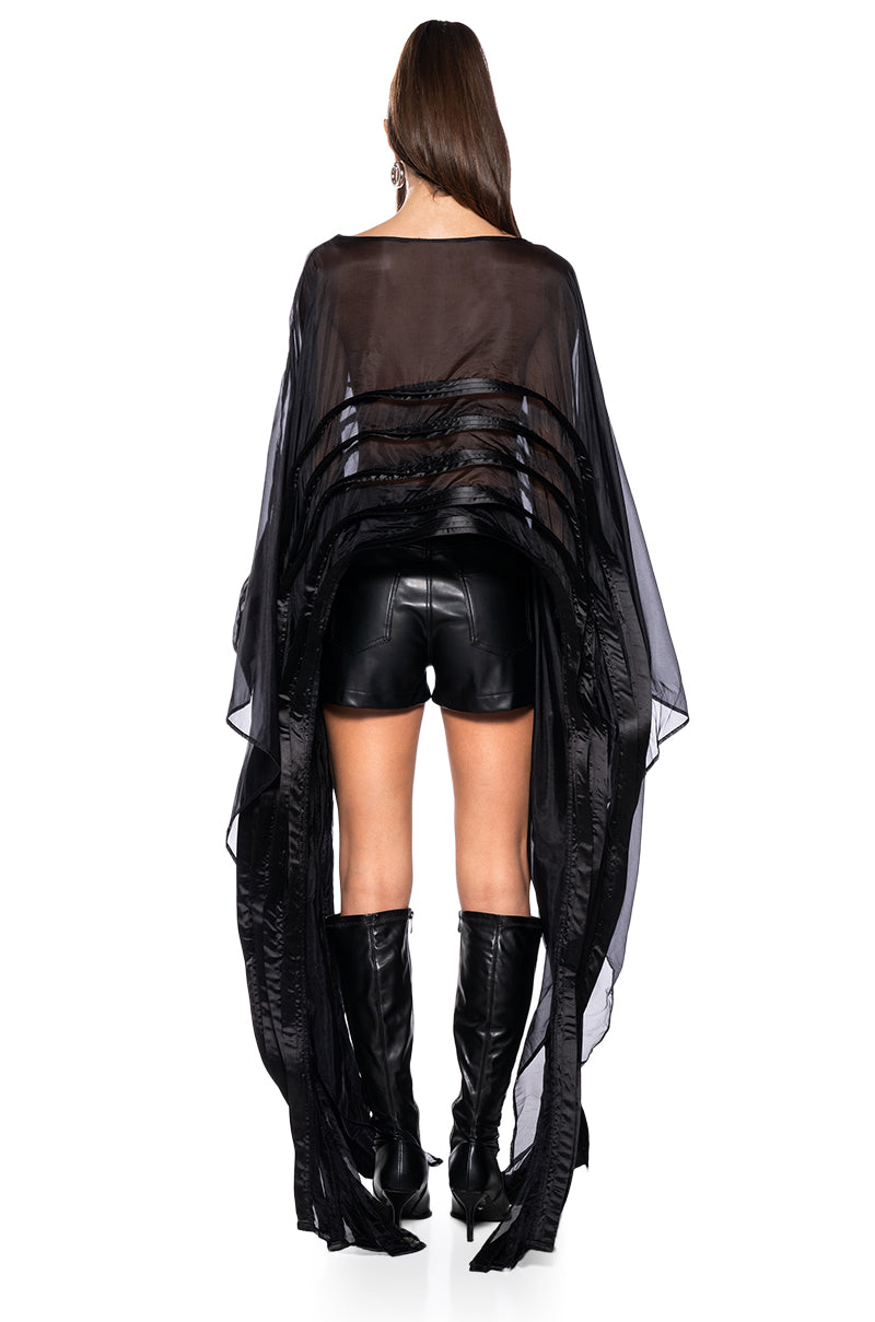 ABSOLUTELY UNIQUE LONG SLEEVE BLACK BLOUSE