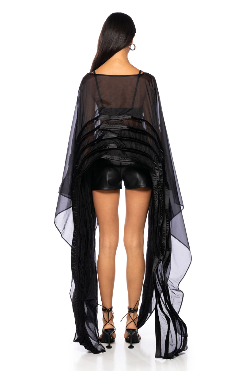 ABSOLUTELY UNIQUE LONG SLEEVE BLACK BLOUSE