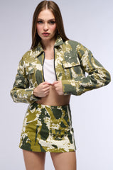 ABSTRACT CAMO UTILITY BOMBER