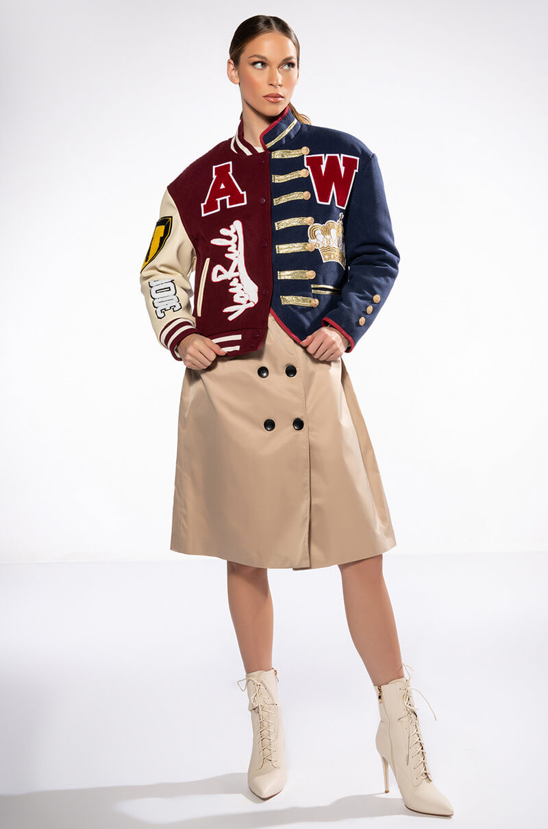 ACADEMY BOMBER WITH DETACHABLE TRENCH