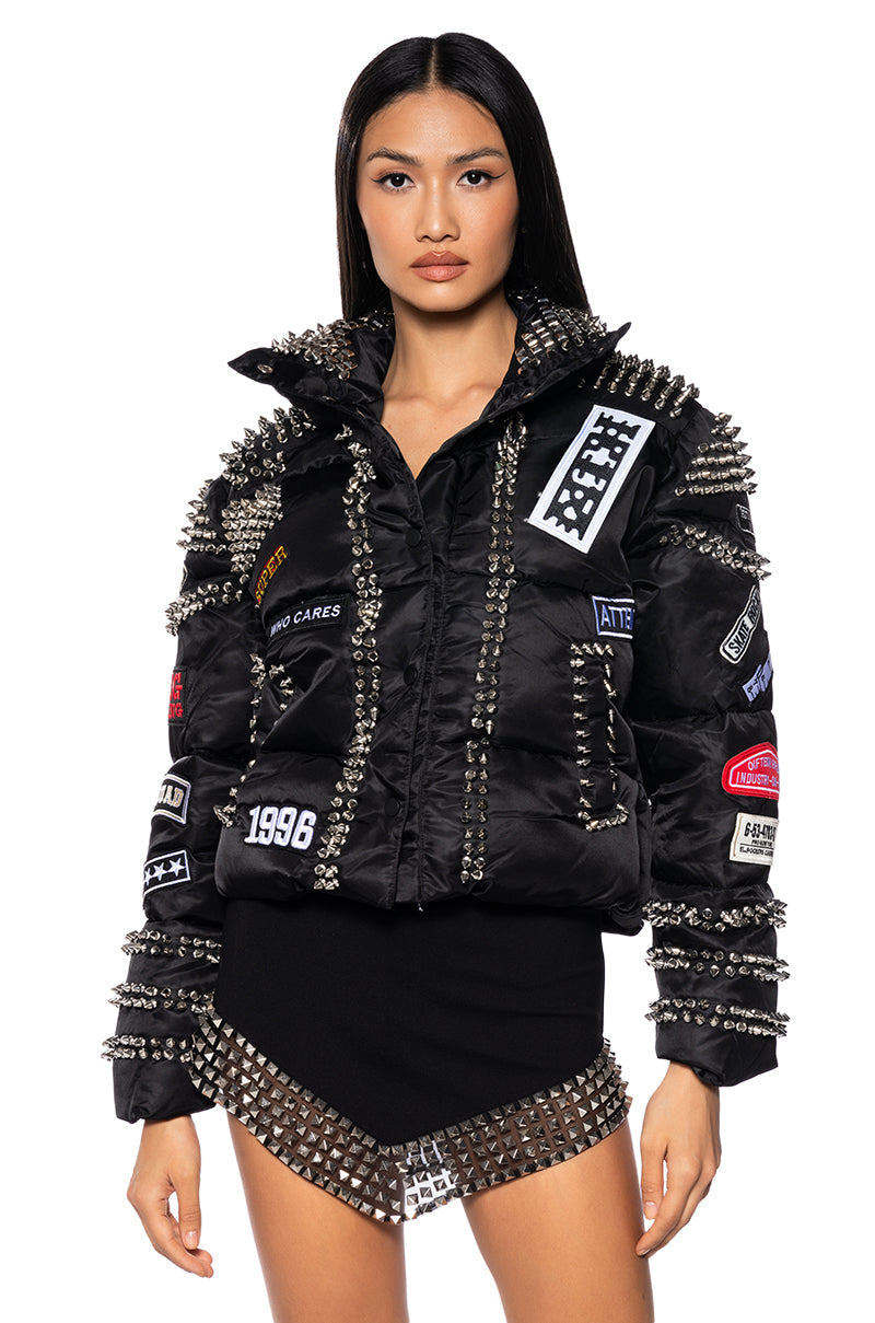 ACDC SPIKE PUFFER COAT