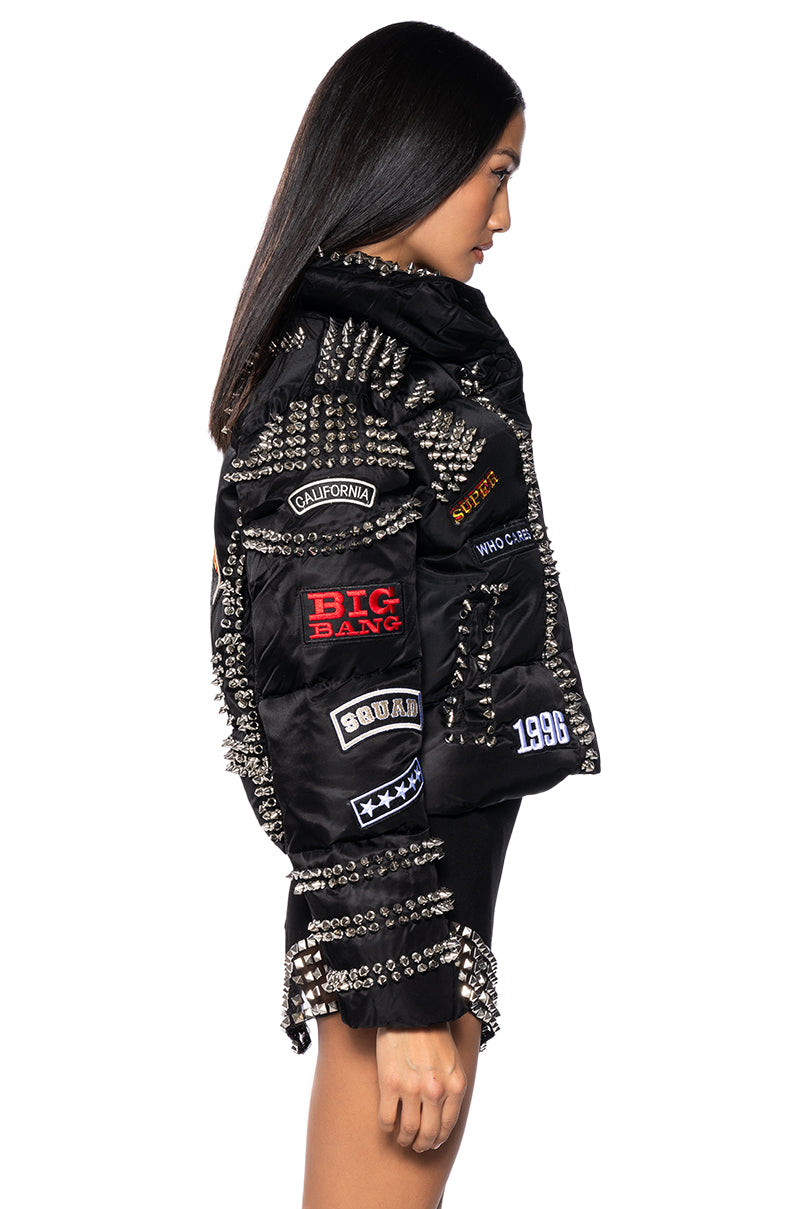 ACDC SPIKE PUFFER COAT