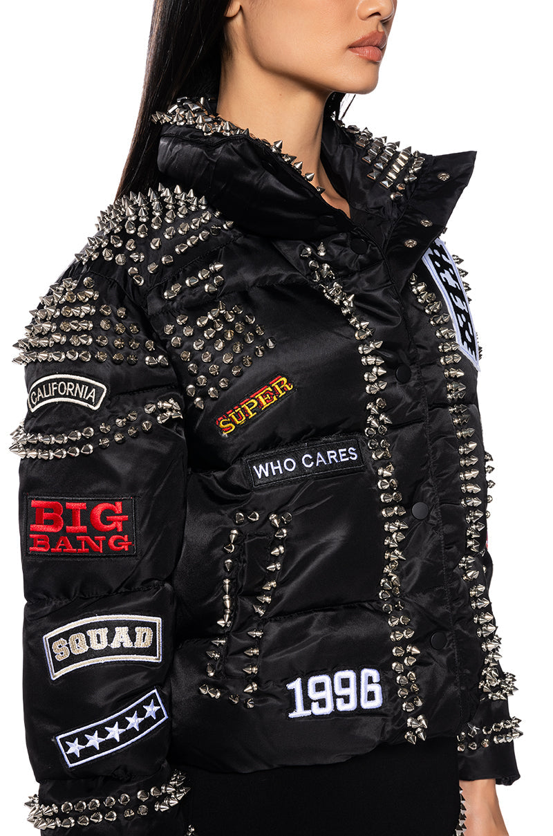 ACDC SPIKE PUFFER COAT