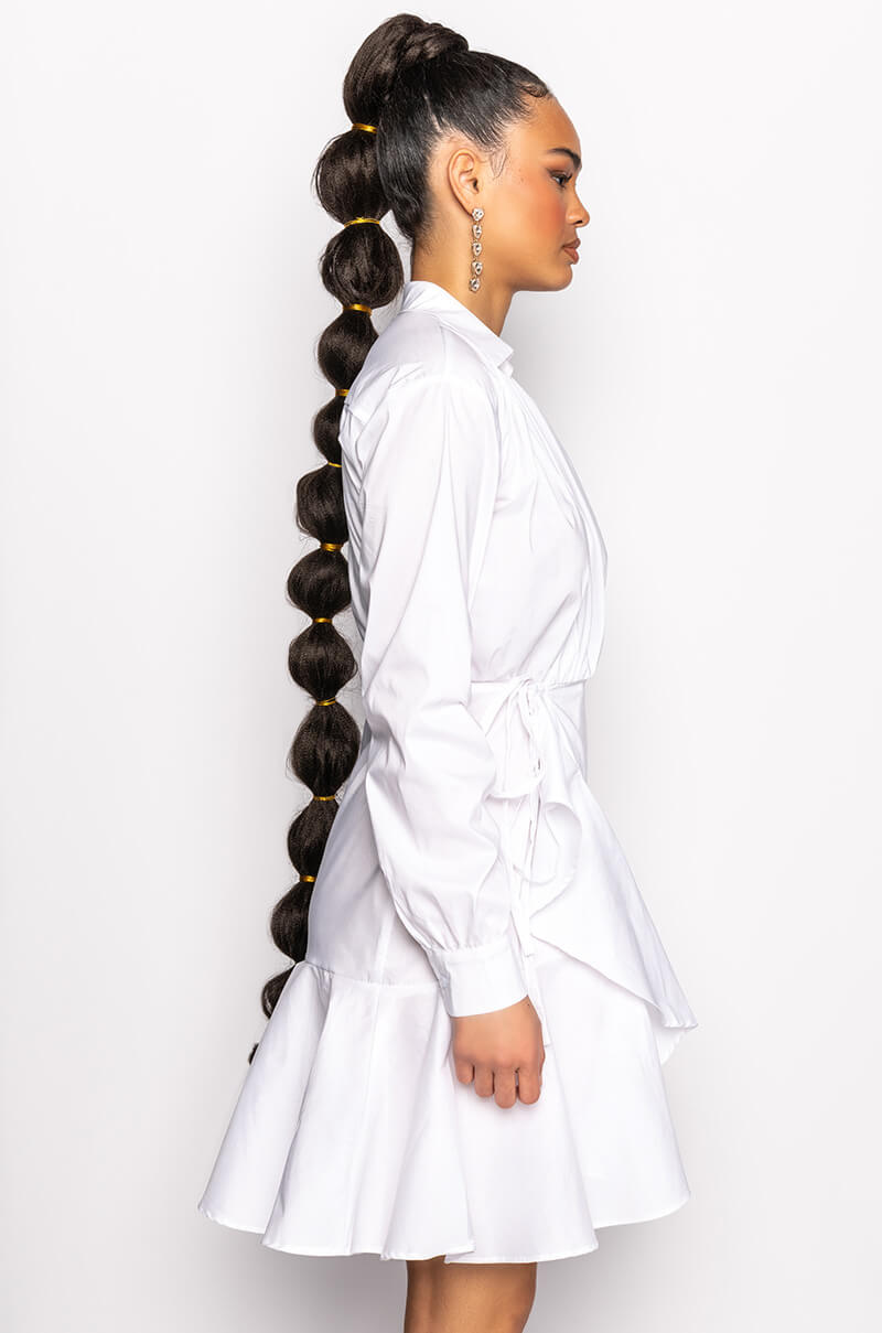 ADDICTED TO YOU WRAP FRONT MINI DRESS