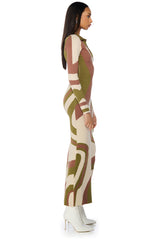 ADELINE COLLARED KNIT MAXI DRESS