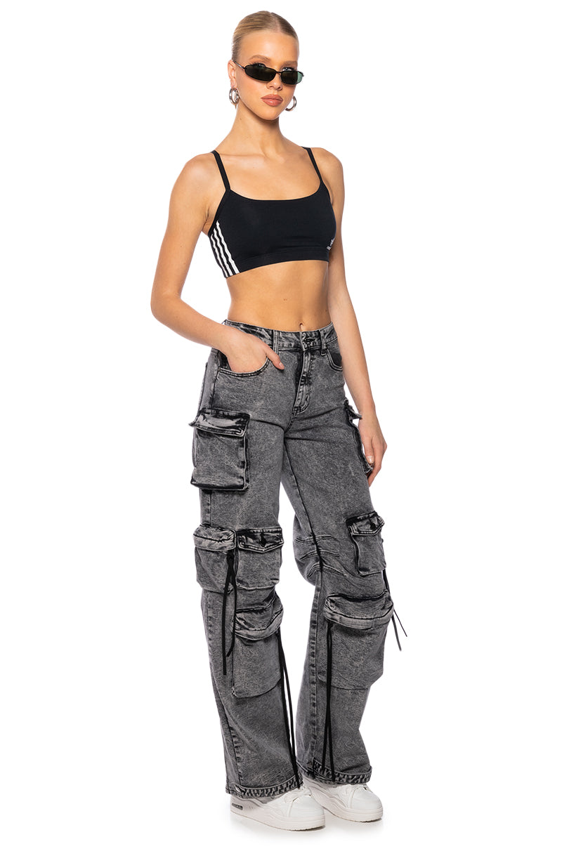 ADIDAS LOGO SCOOPED BRALETTE