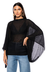 ADORE BELL SLEEVE MESH TOP