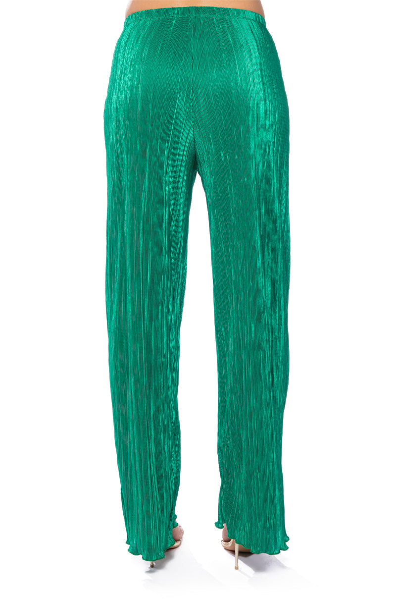 ADVENTURE TO MY WORLD PULL ON WIDE LEG PANT IN GREEN