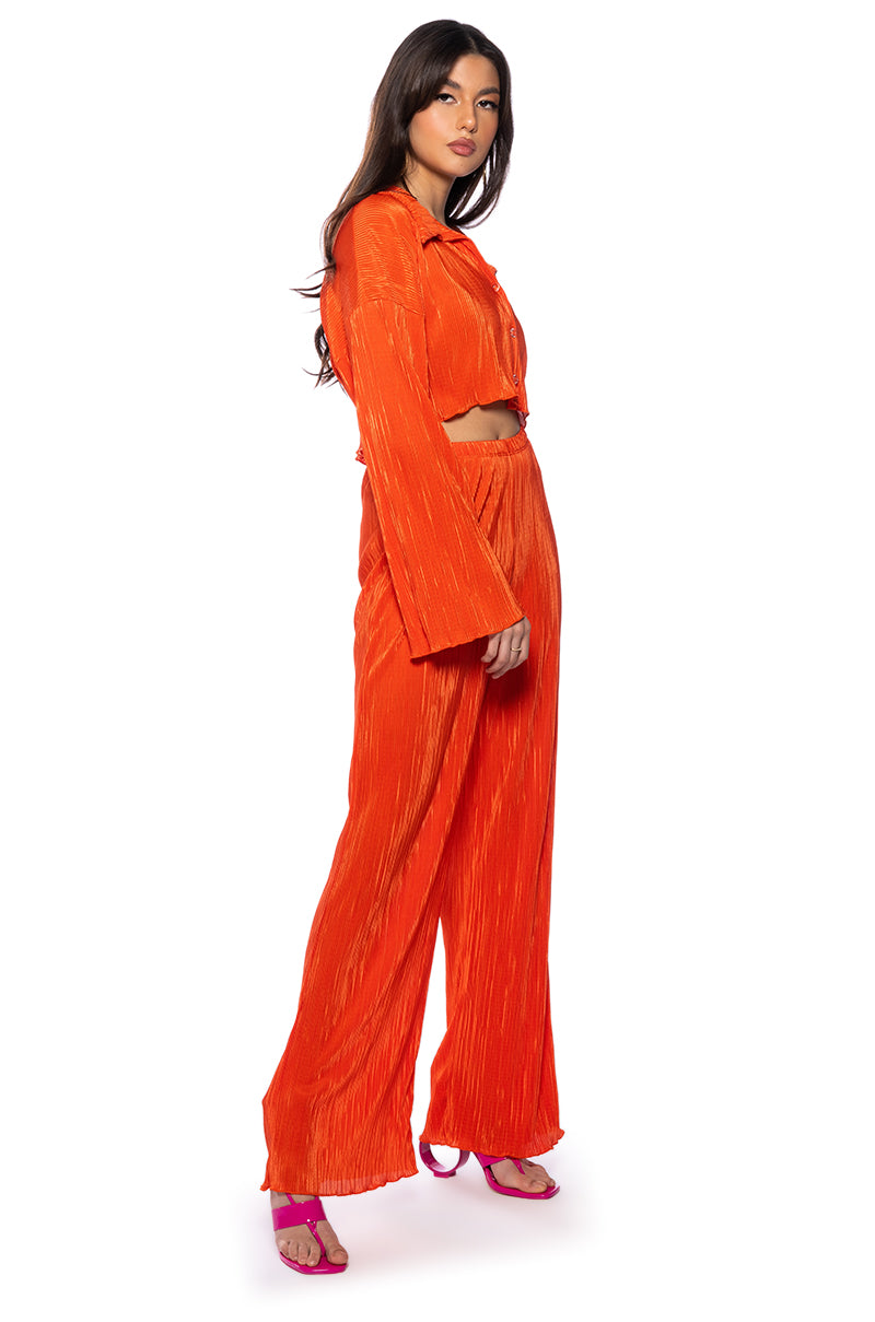 ADVENTURE TO MY WORLD PULL ON WIDE LEG PANT IN GREEN