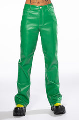 AFTER HOUR FAUX LEATHER STRAIGHT LEG PANTS