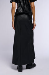AFTER HOURS FRONT ZIP FAUX LEATHER MAXI SKIRT