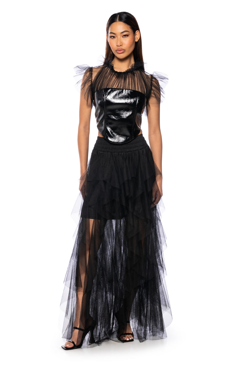 AGE OF CHIVALRY TULLE TURTLENECK CORSET