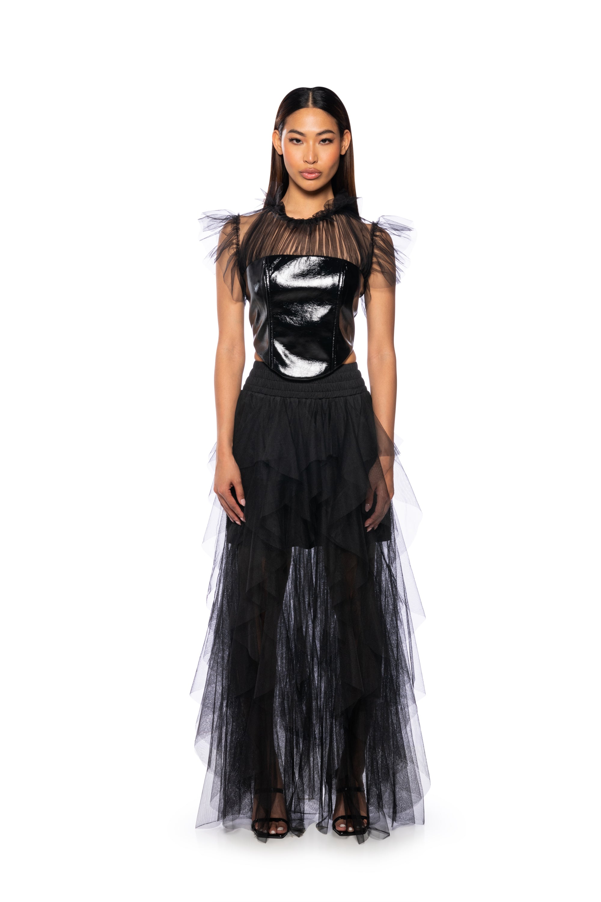 AGE OF CHIVALRY TULLE TURTLENECK CORSET