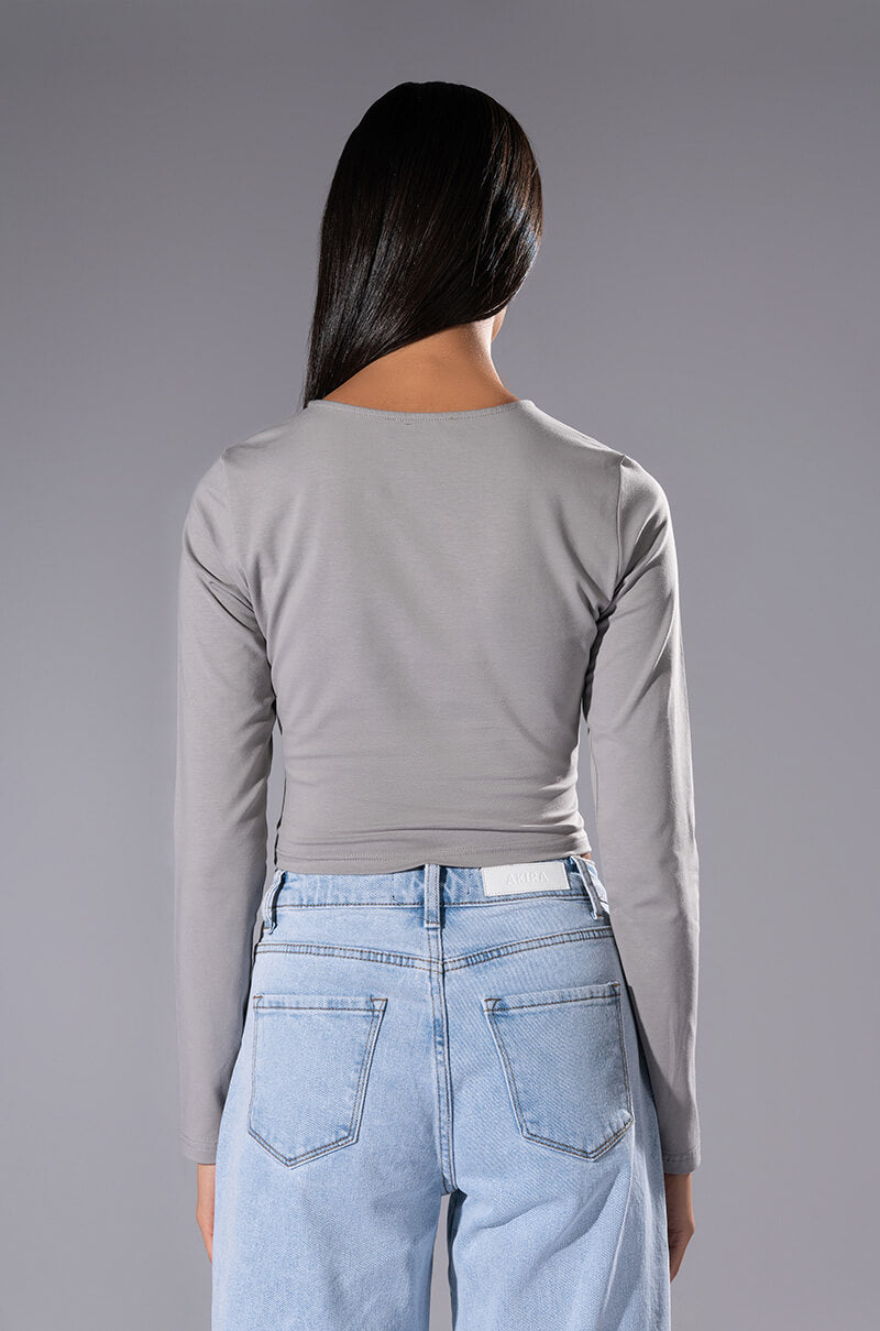 ALANI CUT OUT LONG SLEEVE CROP TOP