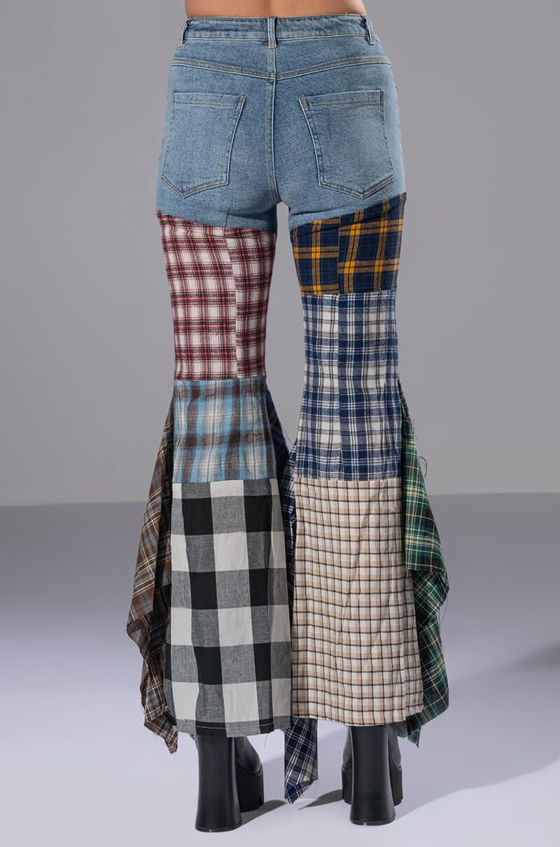 ALEXA PLAID JEANS