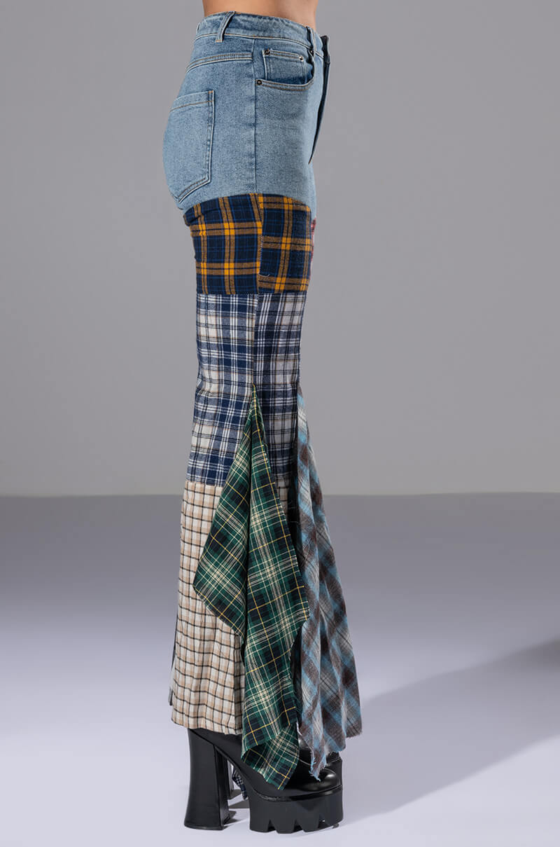 ALEXA PLAID JEANS