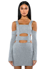ALICIA KNIT CUT OUT MINI DRESS