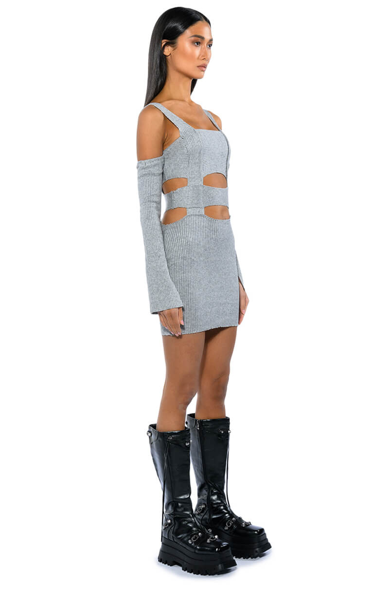 ALICIA KNIT CUT OUT MINI DRESS