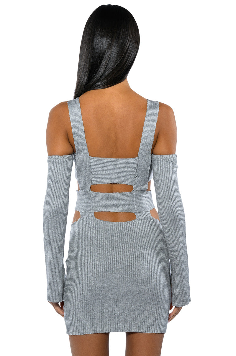ALICIA KNIT CUT OUT MINI DRESS