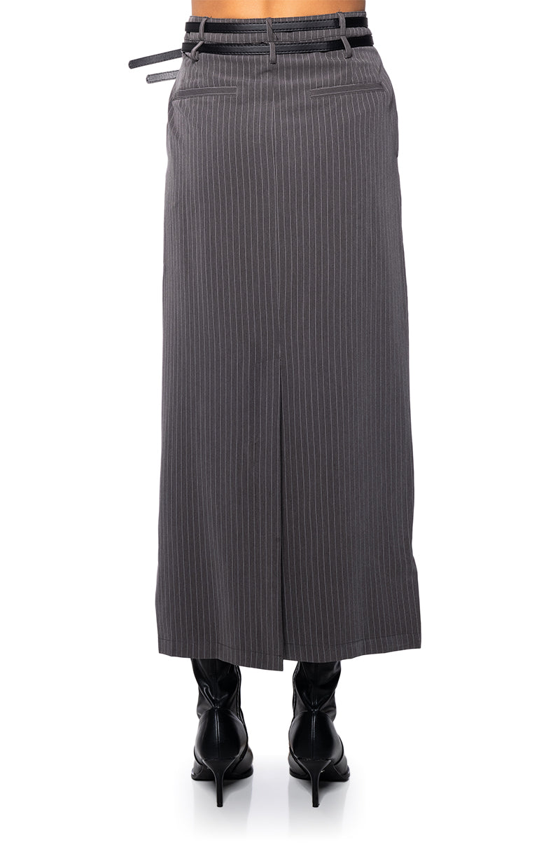 ALINA PINSTRIPE MAXI SKIRT
