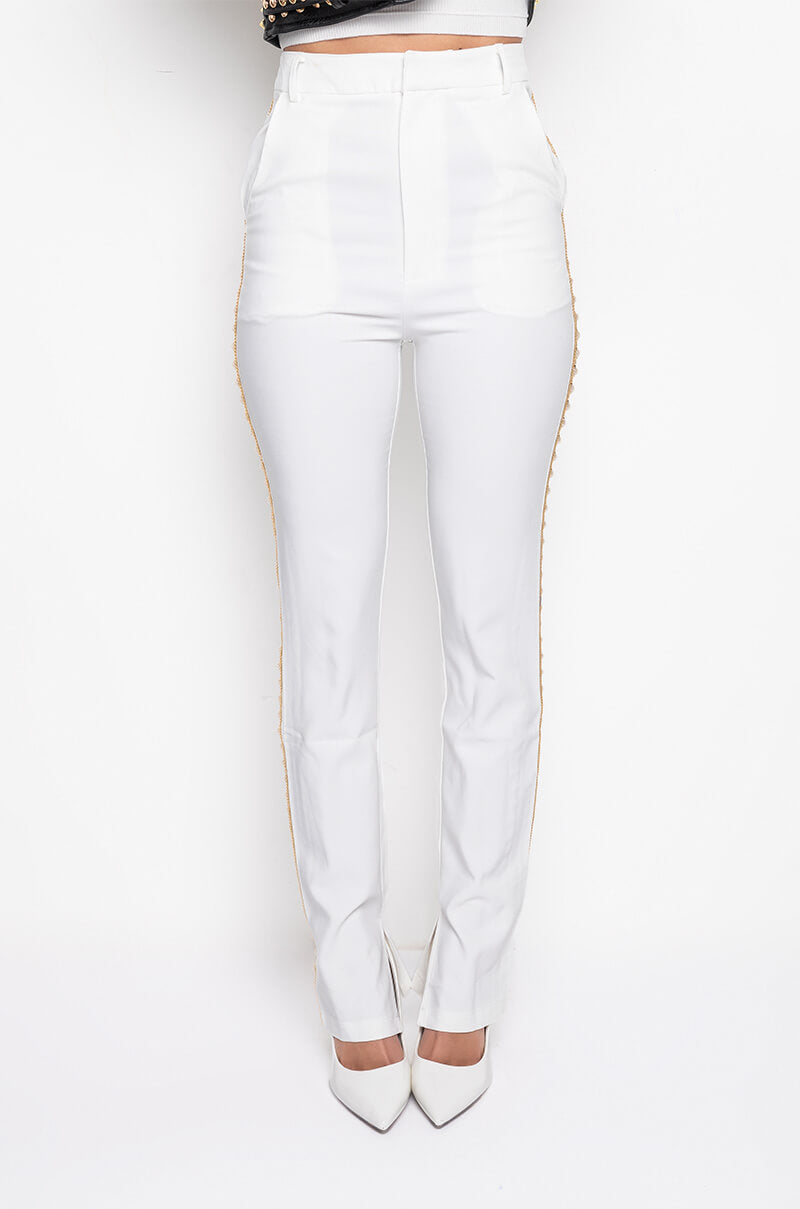 ALL ABOUT PEARLS HIGH RISE TROUSER