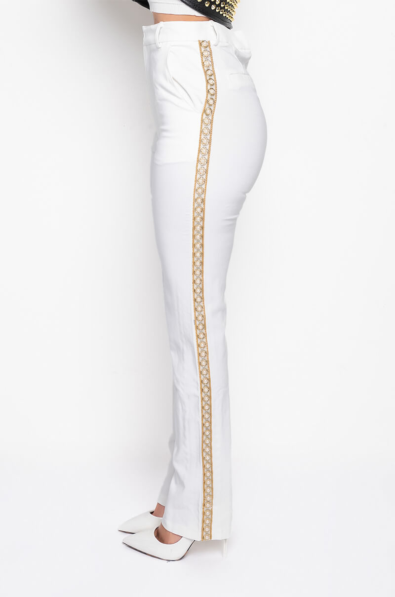 ALL ABOUT PEARLS HIGH RISE TROUSER