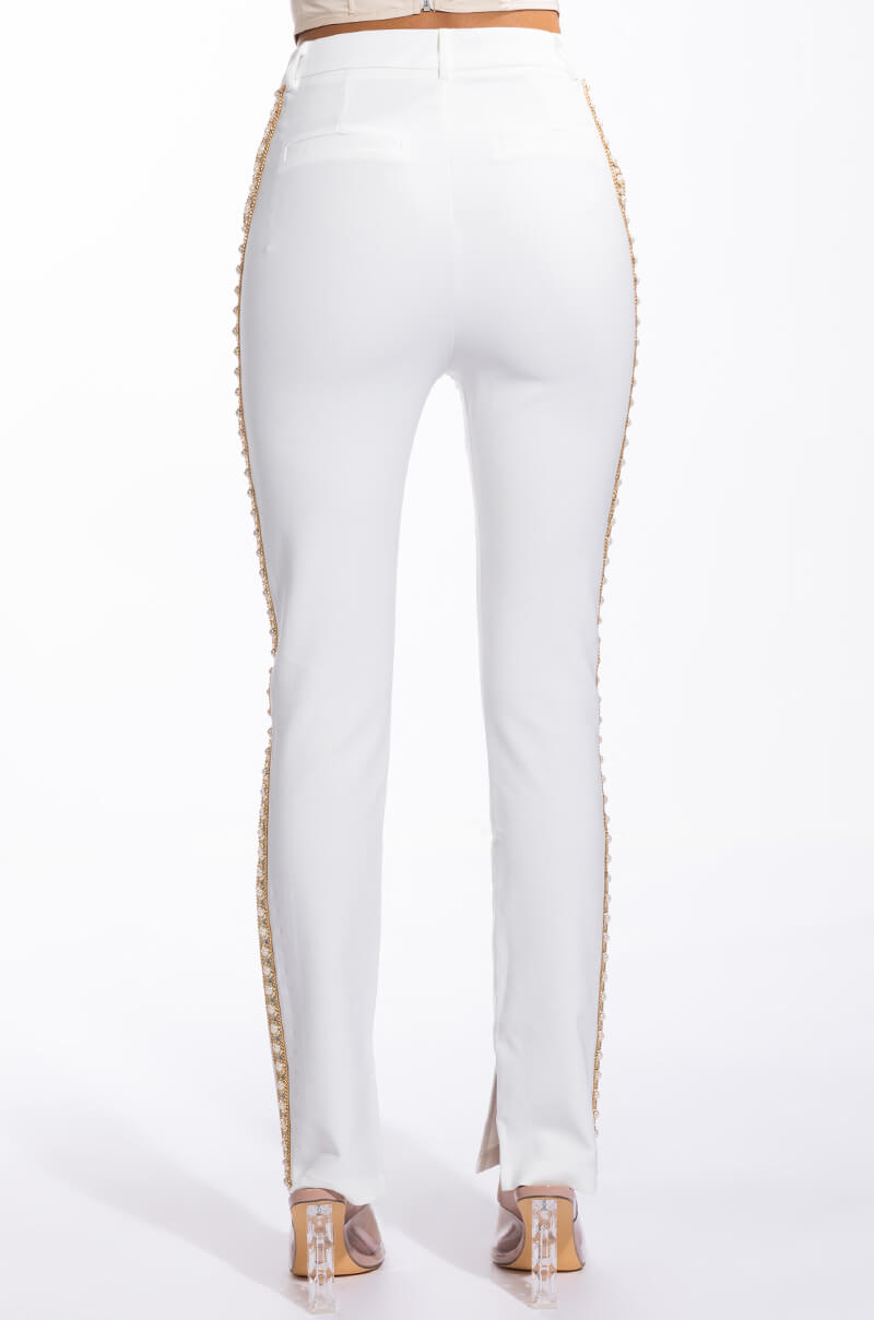ALL ABOUT PEARLS HIGH RISE TROUSER