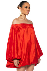 ALL BY MYSELF LONG SLEEVE FLOWY MINI DRESS