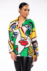 ALL EYES ON YOU BUTTON DOWN DRESS