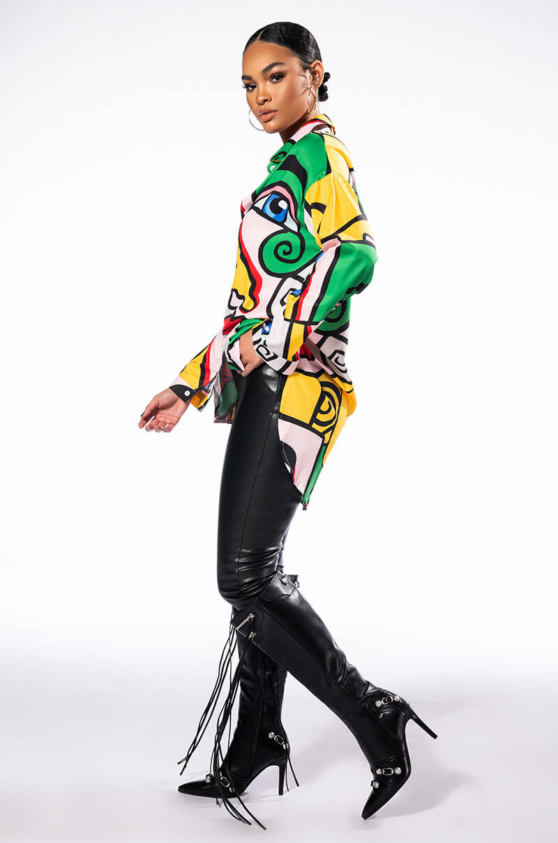 ALL EYES ON YOU BUTTON DOWN DRESS