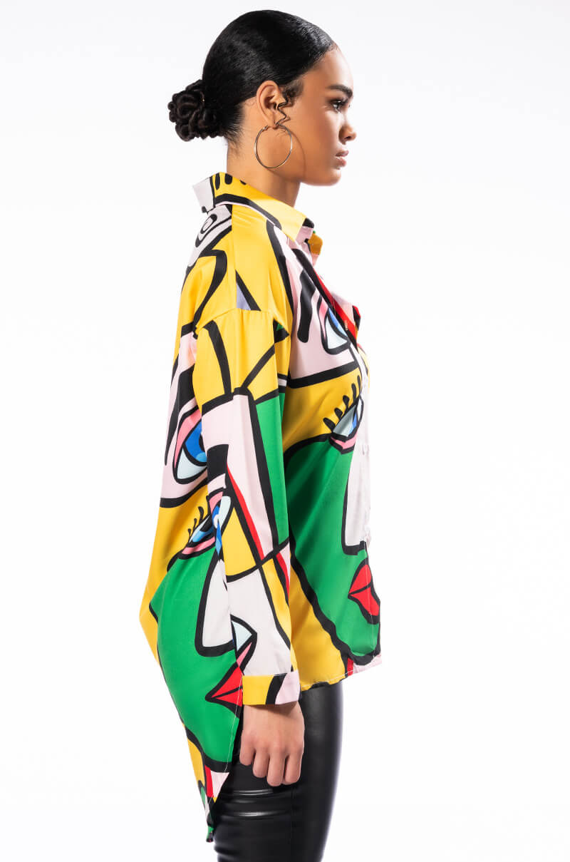 ALL EYES ON YOU BUTTON DOWN DRESS