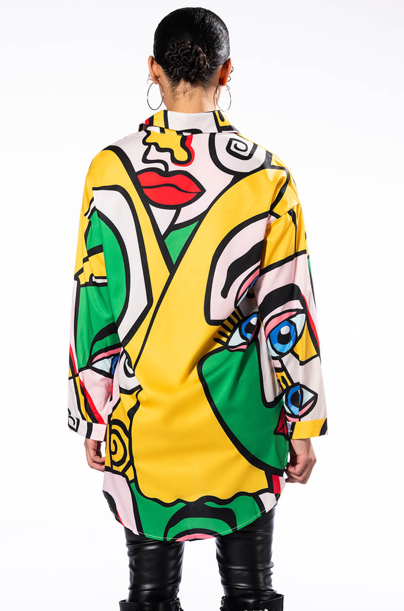 ALL EYES ON YOU BUTTON DOWN DRESS