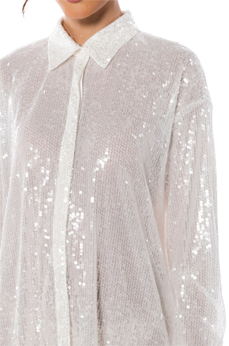 ALL I DO IS SHINE SEQUIN MINI DRESS