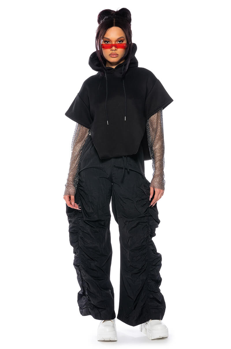 ALLI GOT SHIRT SLEEVE DETAIL HOODIE