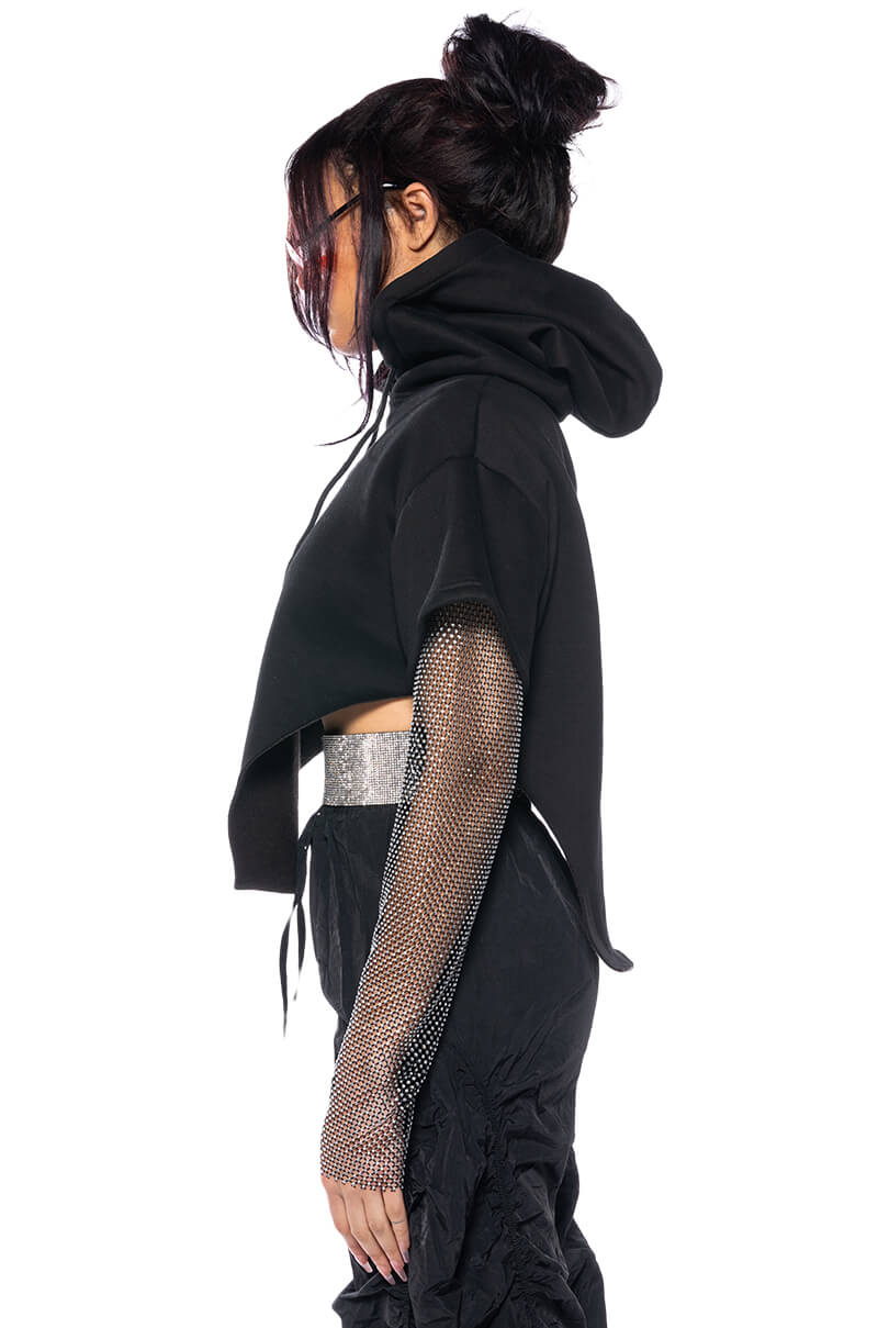 ALLI GOT SHIRT SLEEVE DETAIL HOODIE