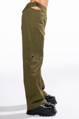 ALL I WANT DETAILED WAIST STRAIGHT CARGO PANT