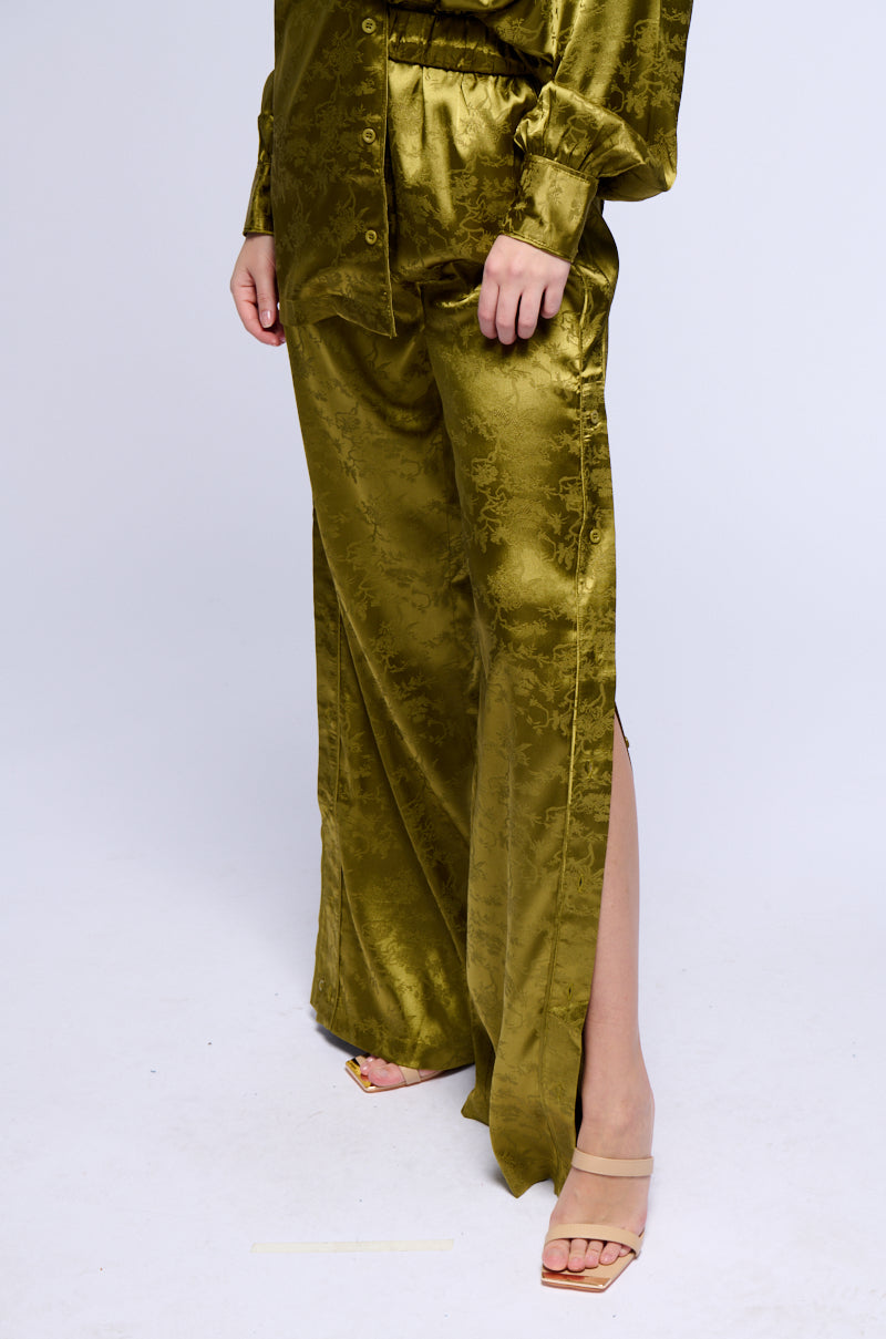 ALL MY MIGHT WIDE LEG SATIN TROUSER