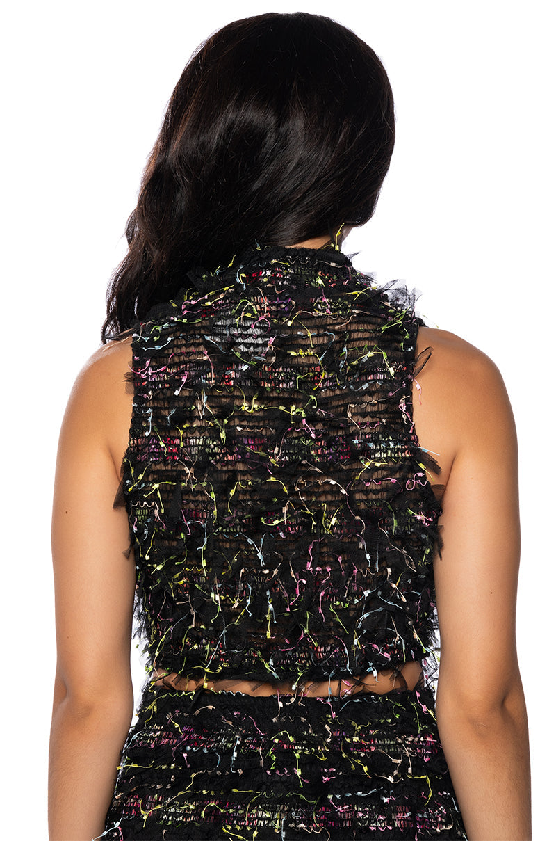 ALL OF THE FASCINATION MULTI COLOR SLEEVELESS TOP