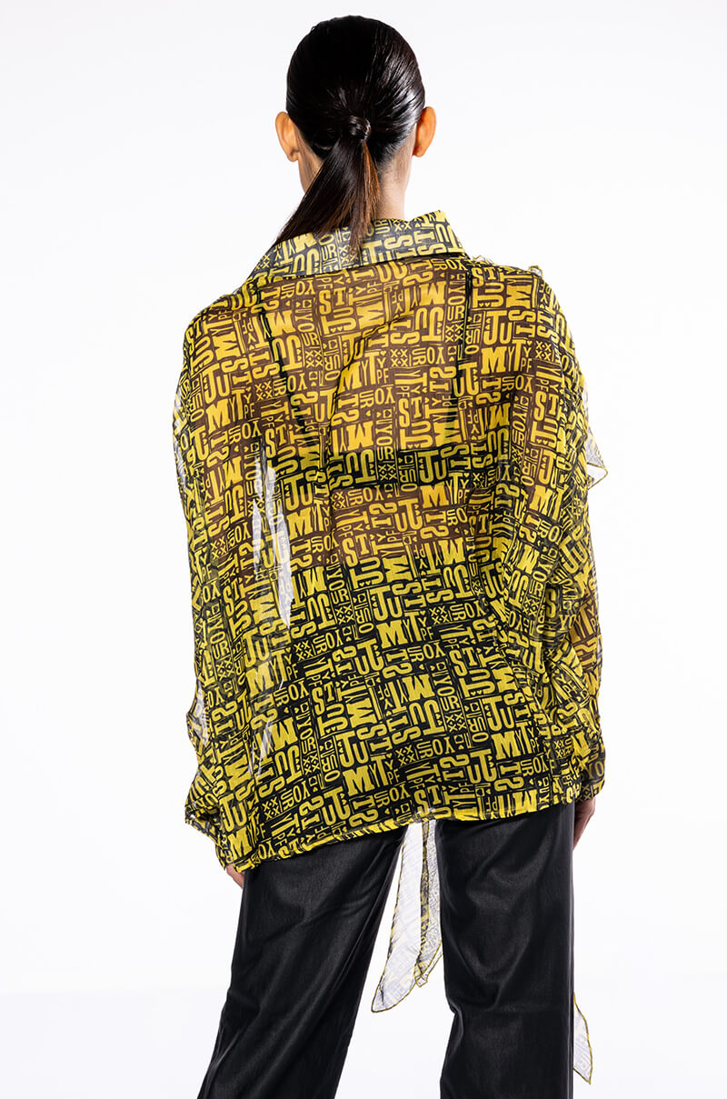 ALL OVER ASYMMETRICAL BUTTONDOWN BLOUSE