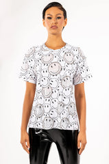 ALL SMILES OVERSIZED GRAPHIC TSHIRT