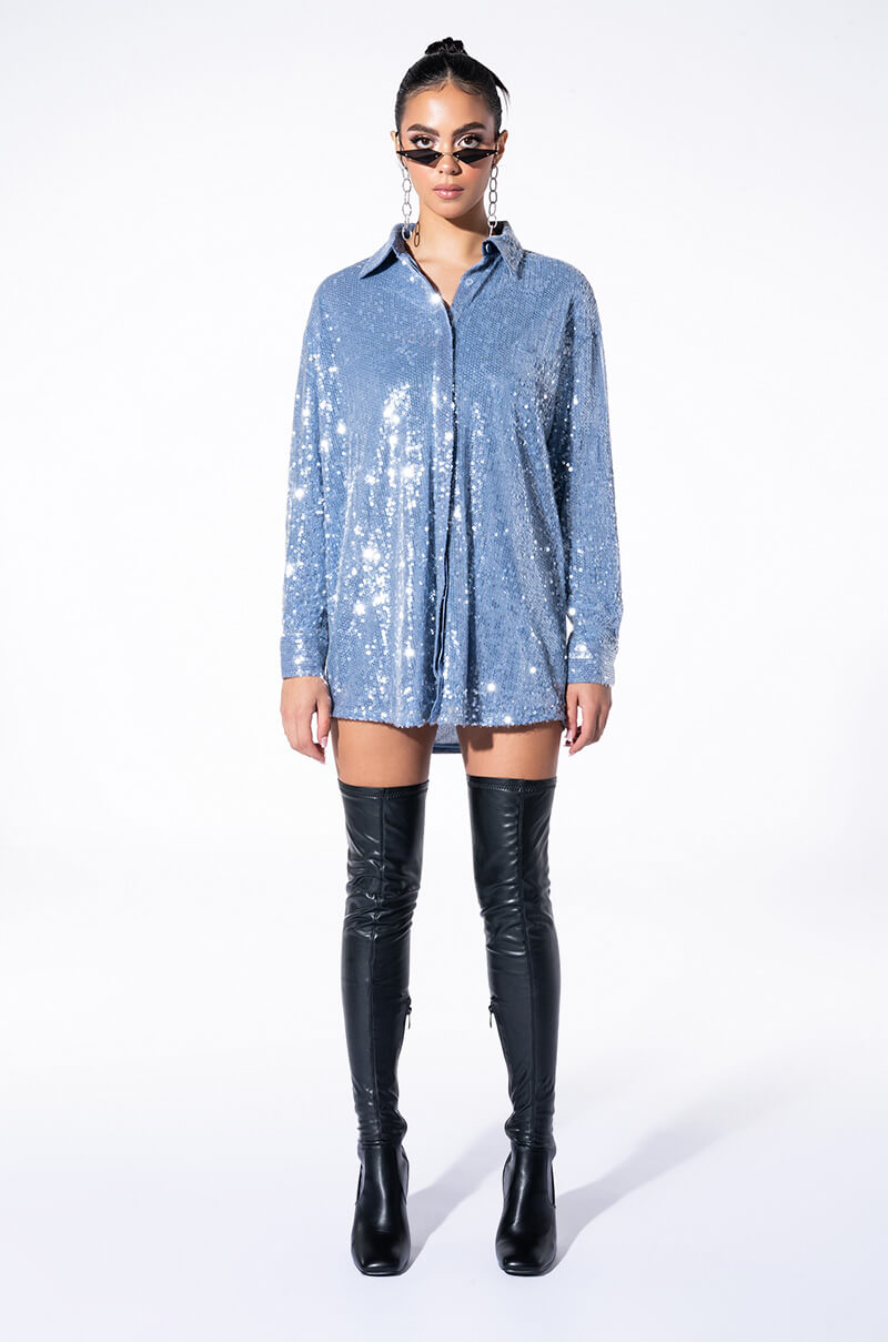 ALL THAT SEQUIN MINI DRESS