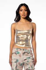 ALL THE GLAM SHINY CAMI TOP