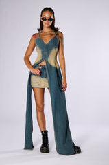 ALWAYS ON MY MIND LONG DENIM TOP