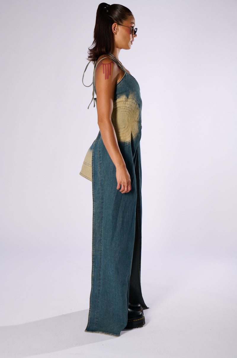 ALWAYS ON MY MIND LONG DENIM TOP