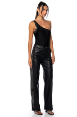 ALWAYS ON TIME ONE SHOULDER SLINKY BODYSUIT