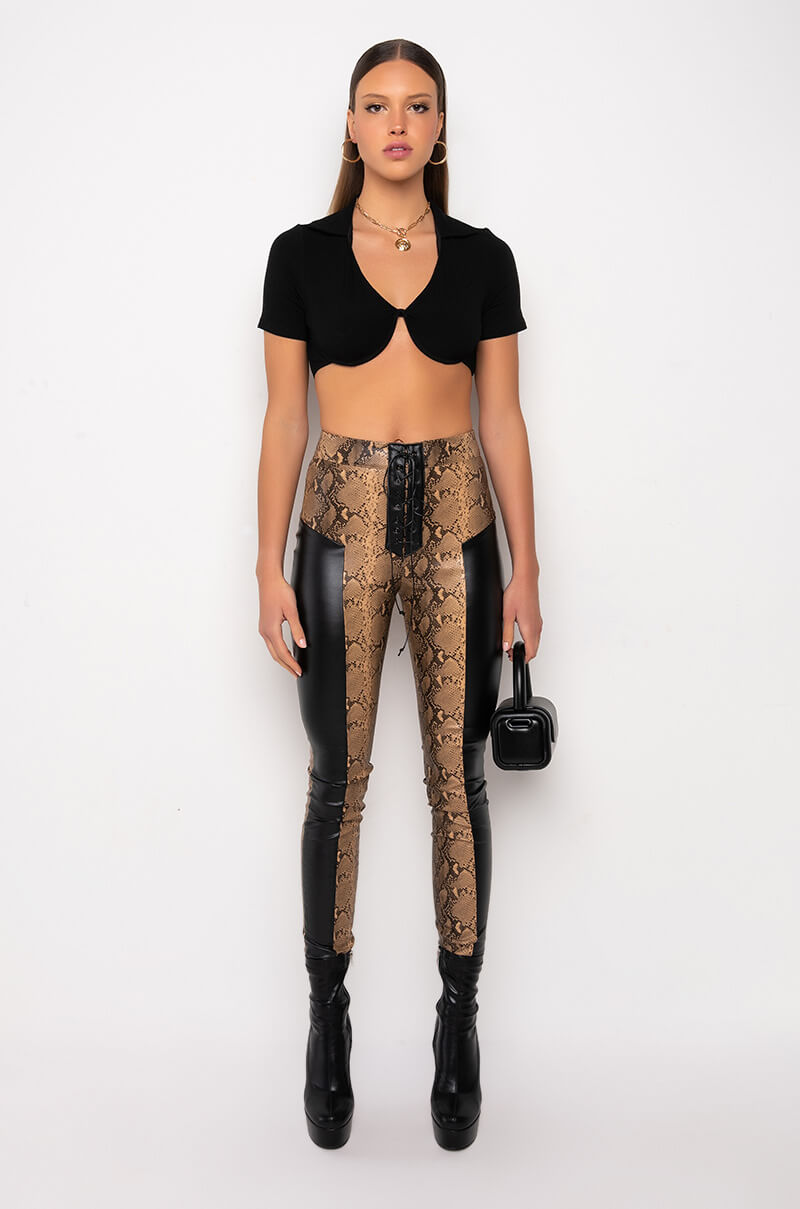 ALWAYS OVERDRESSED UNDERWIRE CROPPED POLO