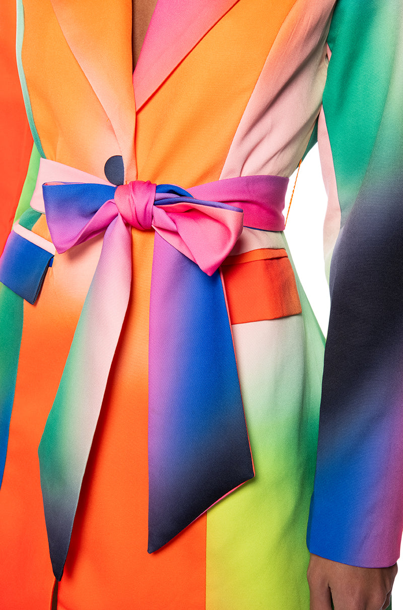 ALWAYS RIGHT BELTED MINI DRESS